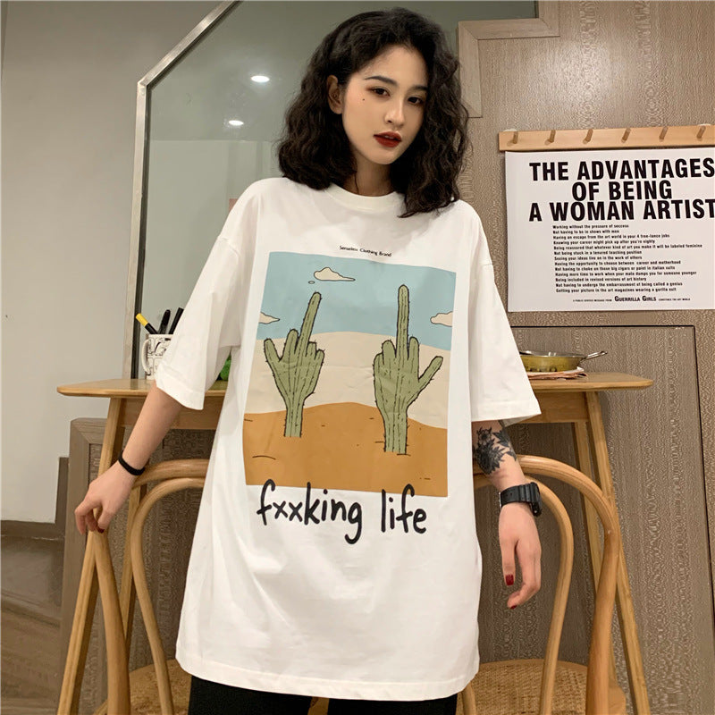 Cactus print short sleeve