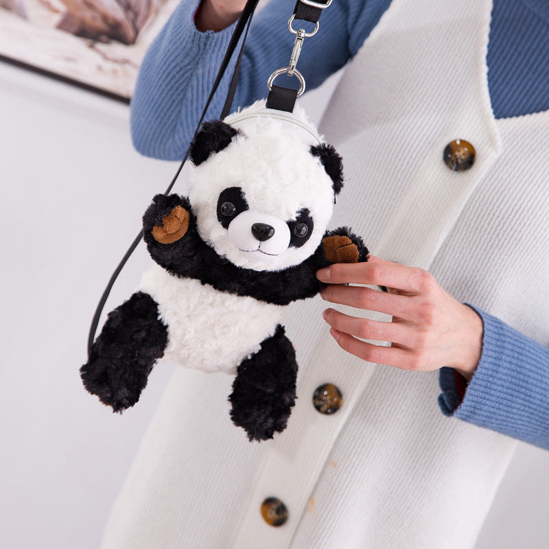 ins wild panda shoulder bag