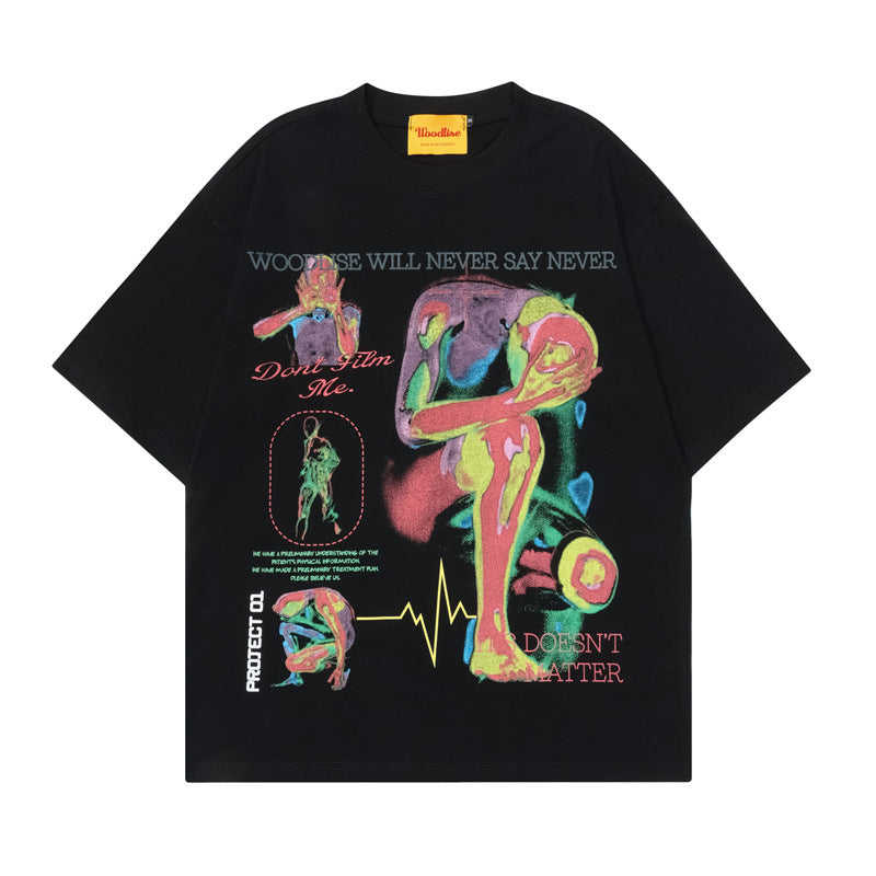 Hip Hop Loose Half-sleeve Top