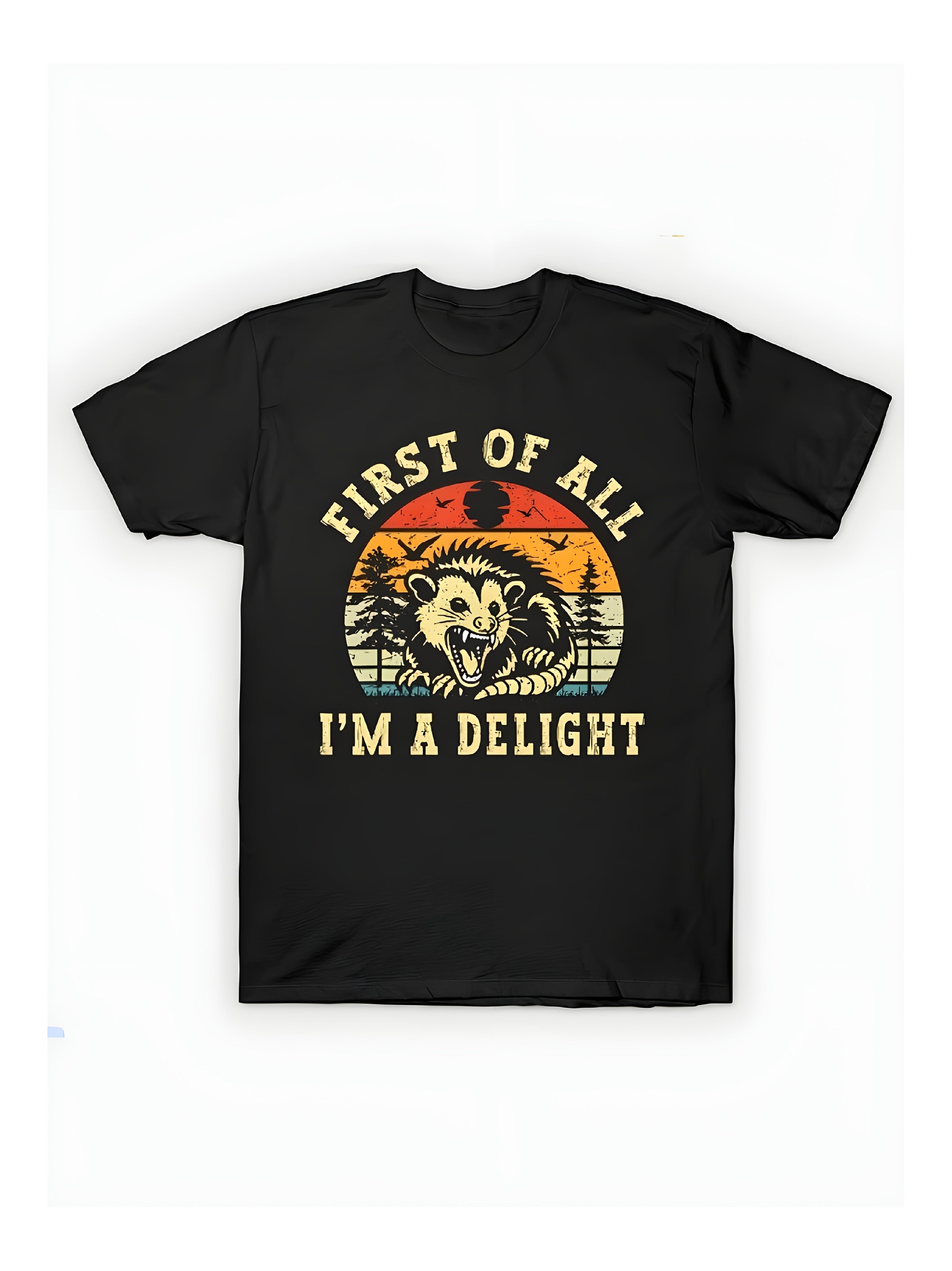 First Of All Im A Opossum Graphic TShirt Funny Animal Lover Gift Tee