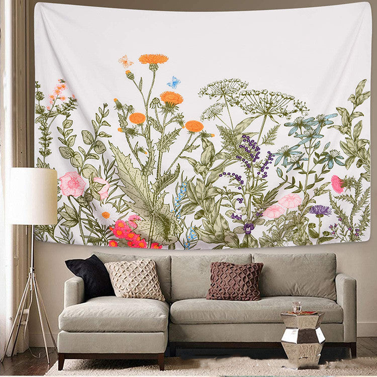 Tapestry Flower Cactus Wall Cloth INS Nordic Tapestry