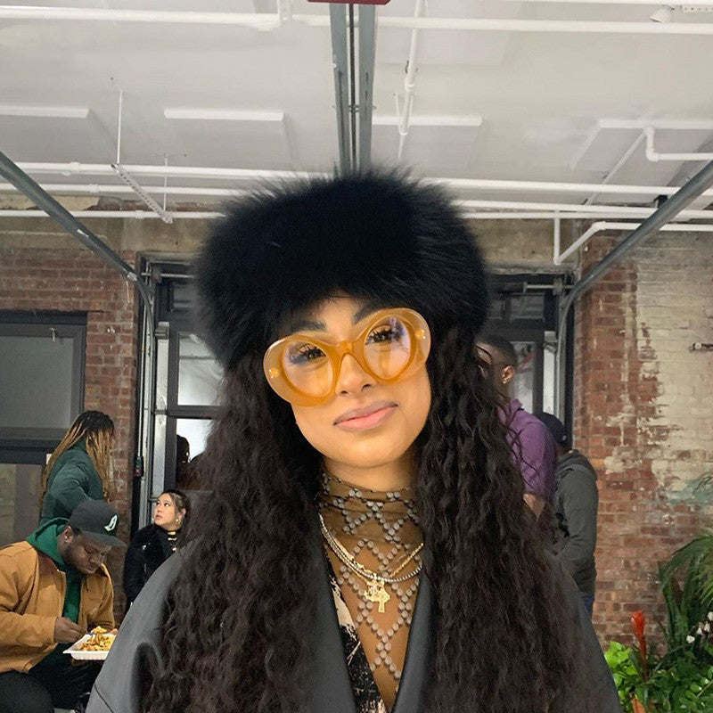 Ladies Funny Hip Hop Style White Glasses
