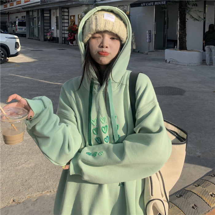 American Retro Loose Casual Printed Hoodie
