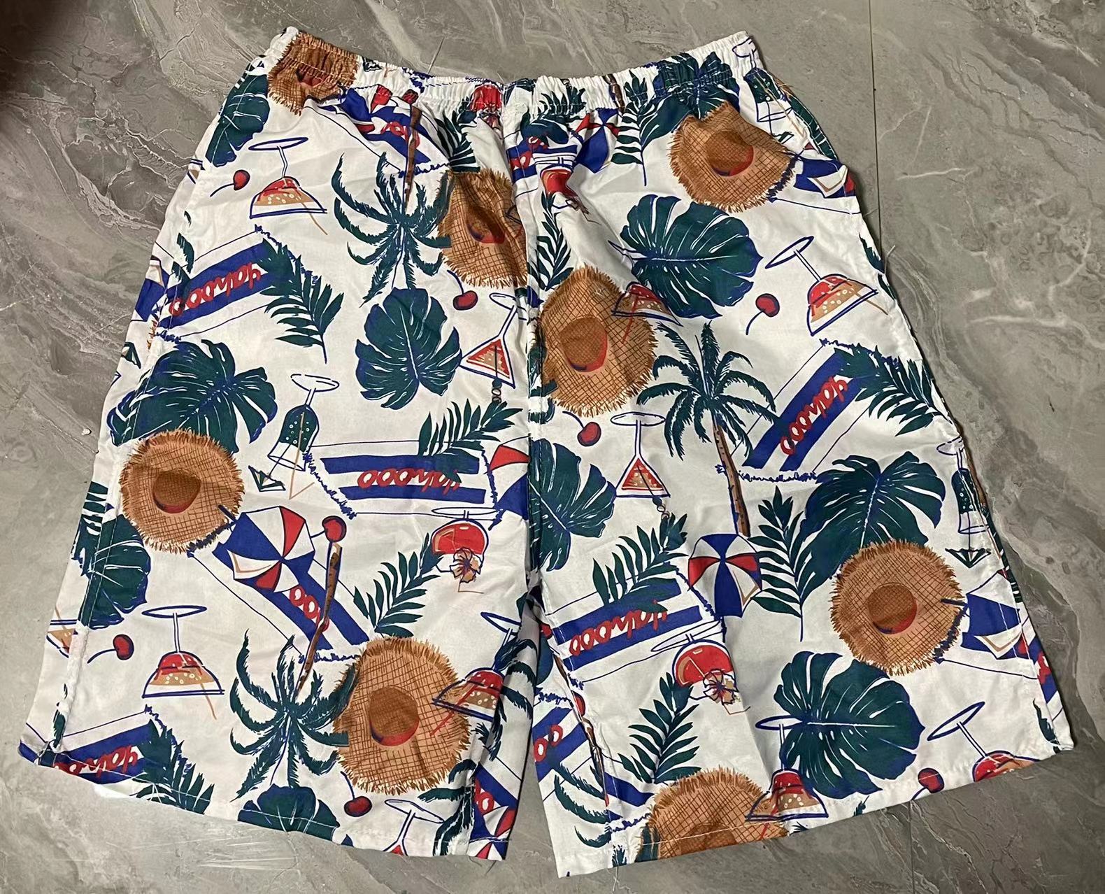 Fashion Men's Casual Printed Five-point Swimming Trunks