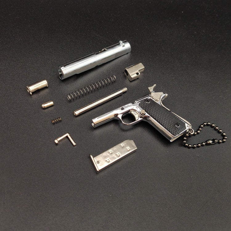 Metal Gun Model Toy Key Chain