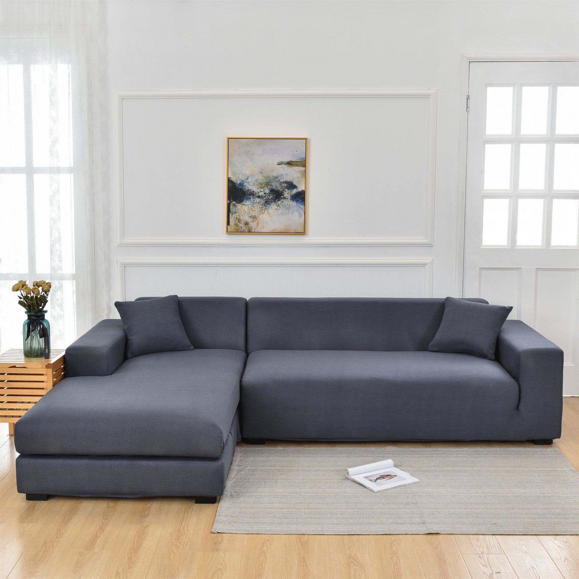 Milk Silk Printing Stretch Sofa Cover