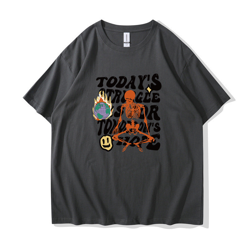 Women's Casual Cotton-like Top Letter Printing