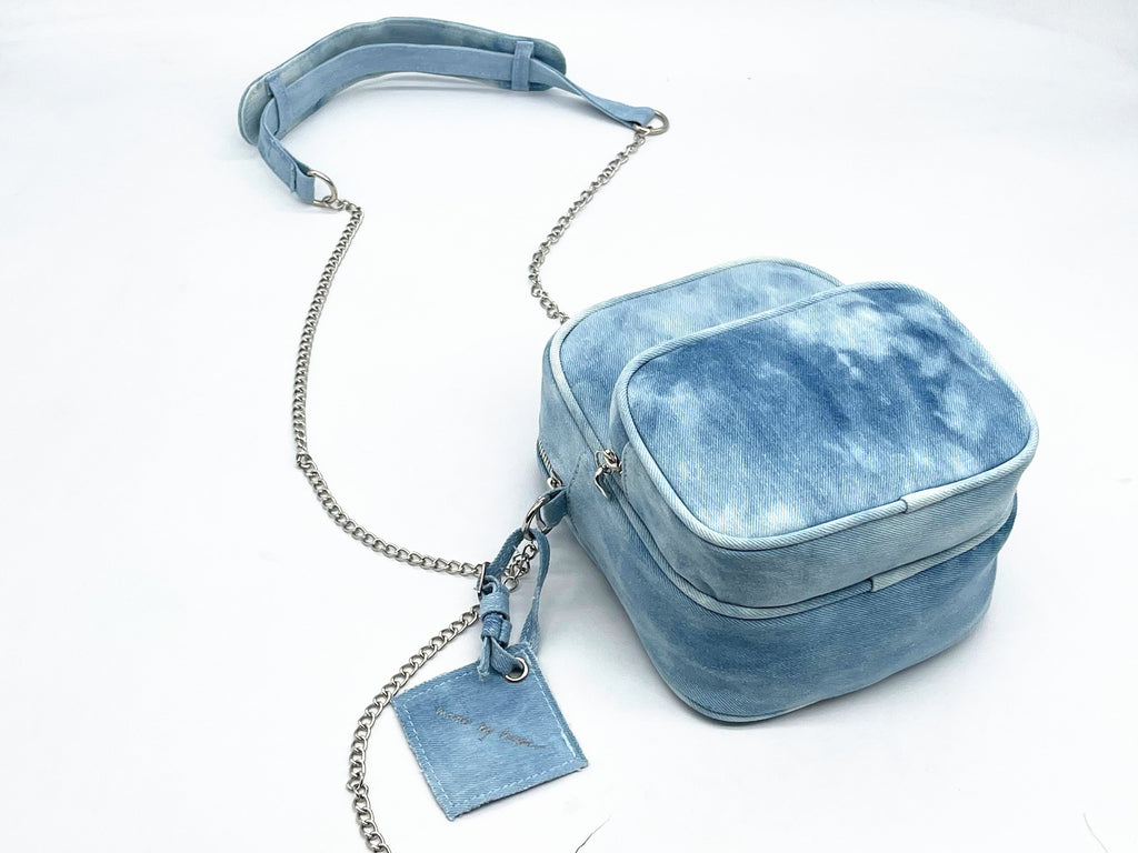 Ladies Fashion Personality Tie Dye Denim Tote Bag