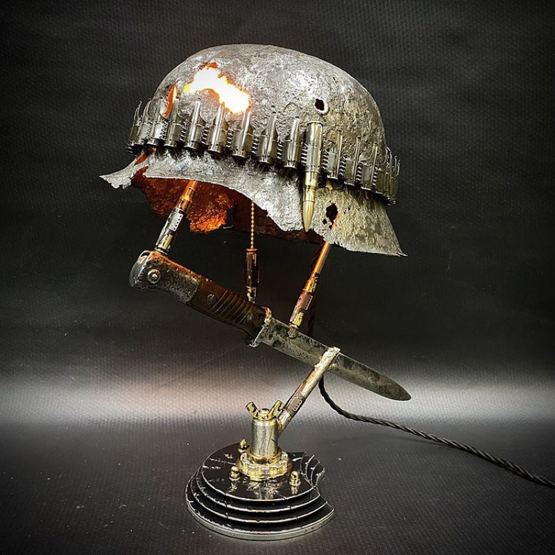 Helmet Desk Lamp War Relic Lamp War Relics Lamp Resin Decorations Crafts