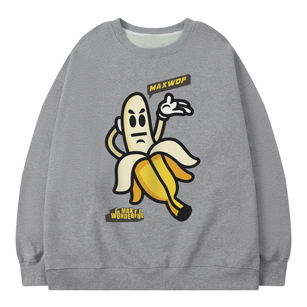 Hip Hop Retro Cartoon Printed Sweater
