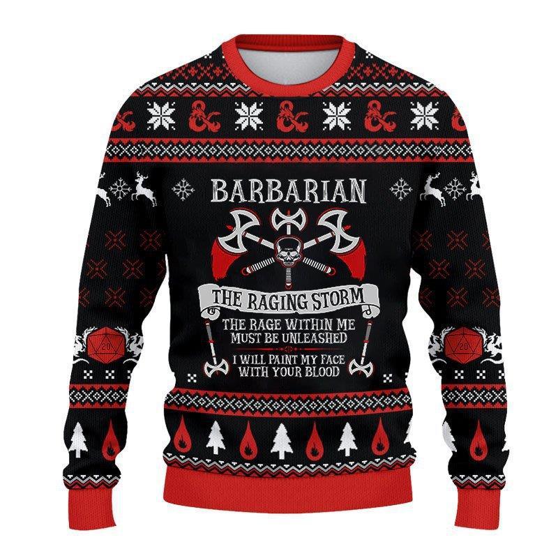 Men's And Women's Fashion Casual Digital Printing Round Neck Sweatshirt