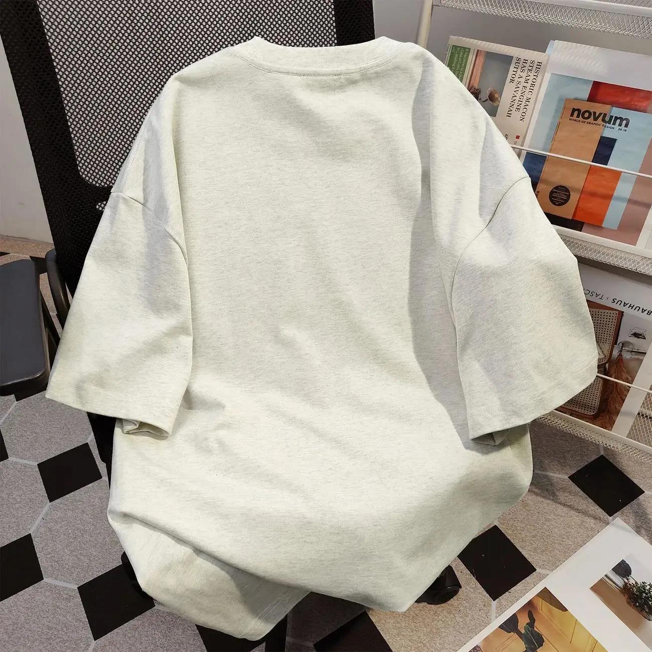 Pure Cotton National Fashion Friendly Gesture Printing Summer Short Sleeve