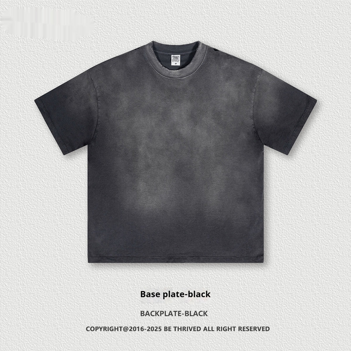 Retro Washed Round Neck Short Sleeve Men And Women