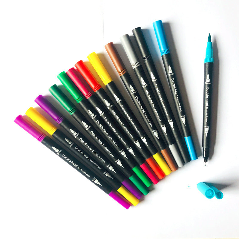 Soft Head Double Head Watercolor Pens Set Art Supplies