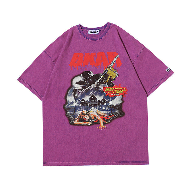 Graffiti print short sleeves