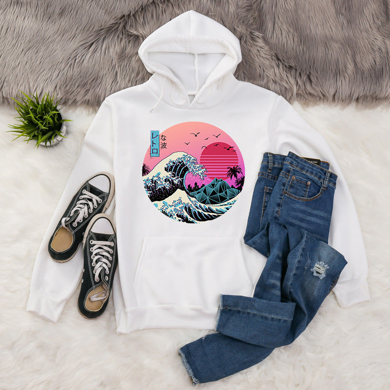 Printed hooded sweatshirt