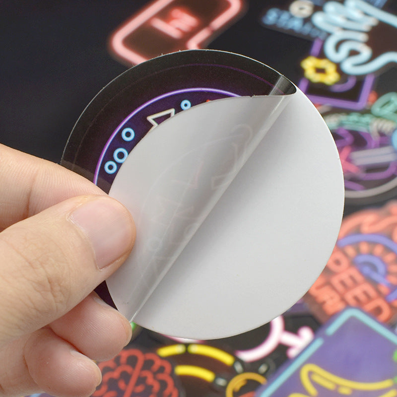 Neon graffiti stickers