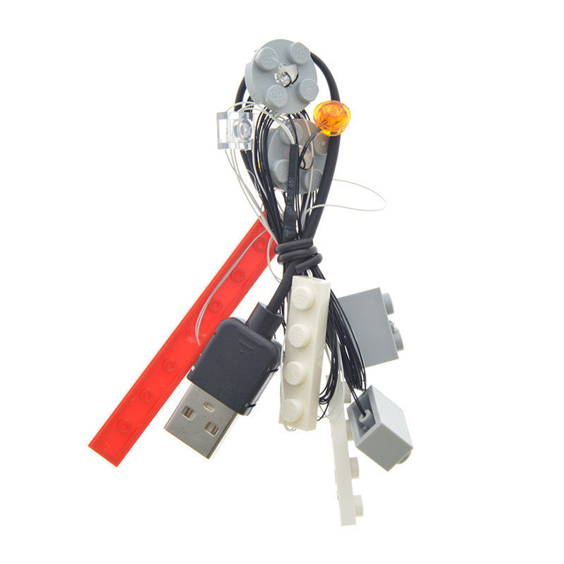 Luminous assembled building block lamps