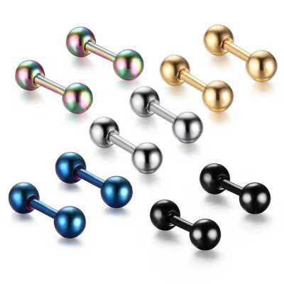 Personality Trend Earrings Titanium Steel Earrings Earrings Bone Nails Korean Earrings
