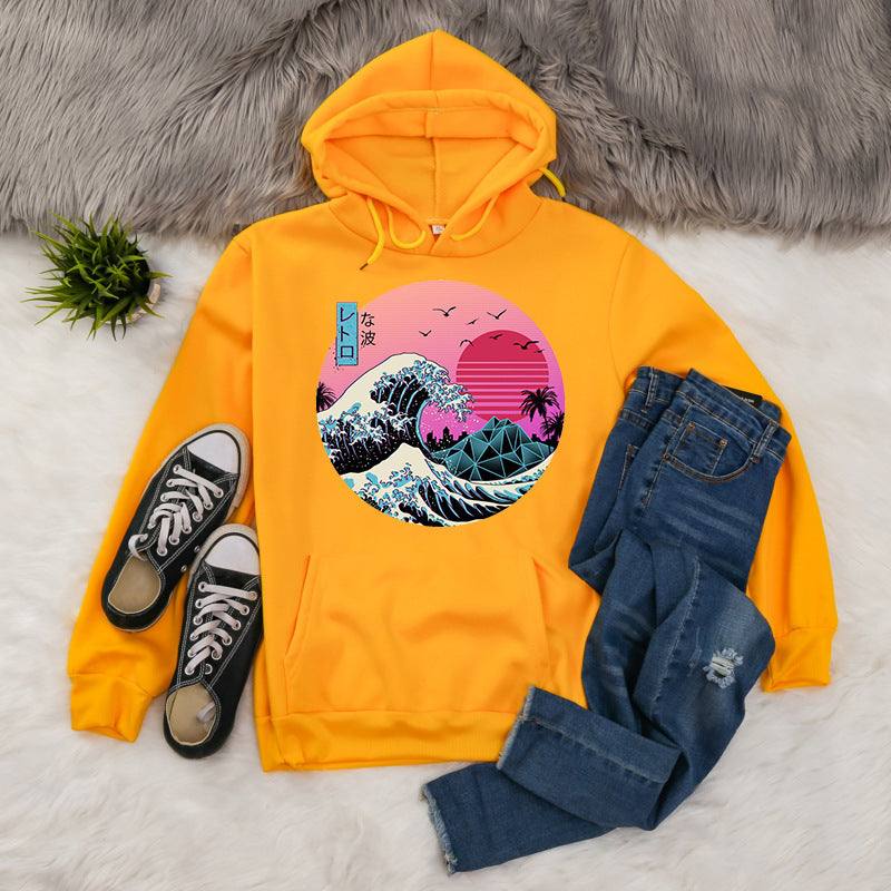 Printed hooded sweatshirt