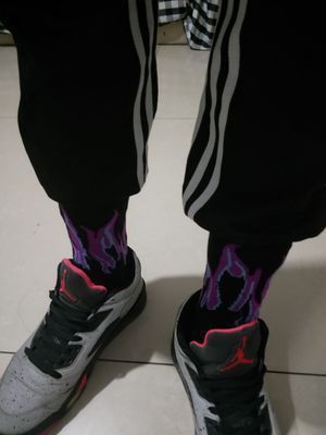 Flame street hip hop tube cotton socks