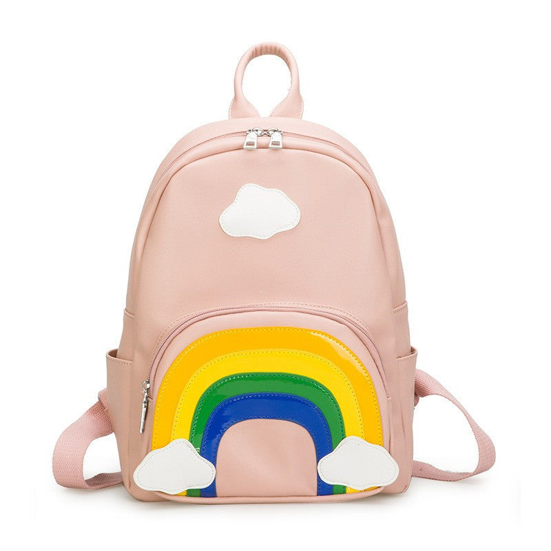Snack Bag Fashion Pu Rainbow Trend Backpack