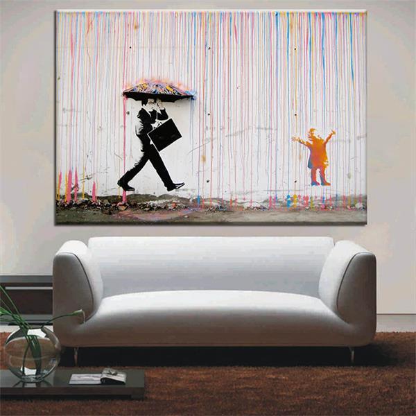 Children graffiti street art painting