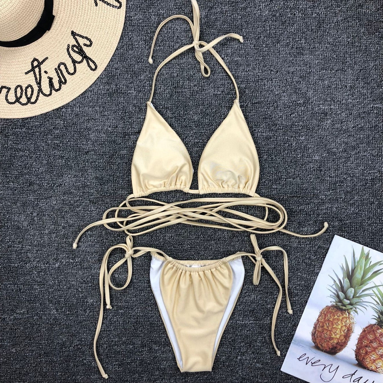 Simple bandage sexy swimsuit mini bikini