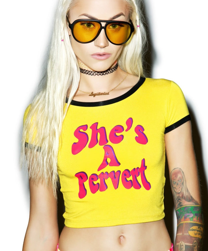 Printing, Fitness Cropped Street Trend Shirt
