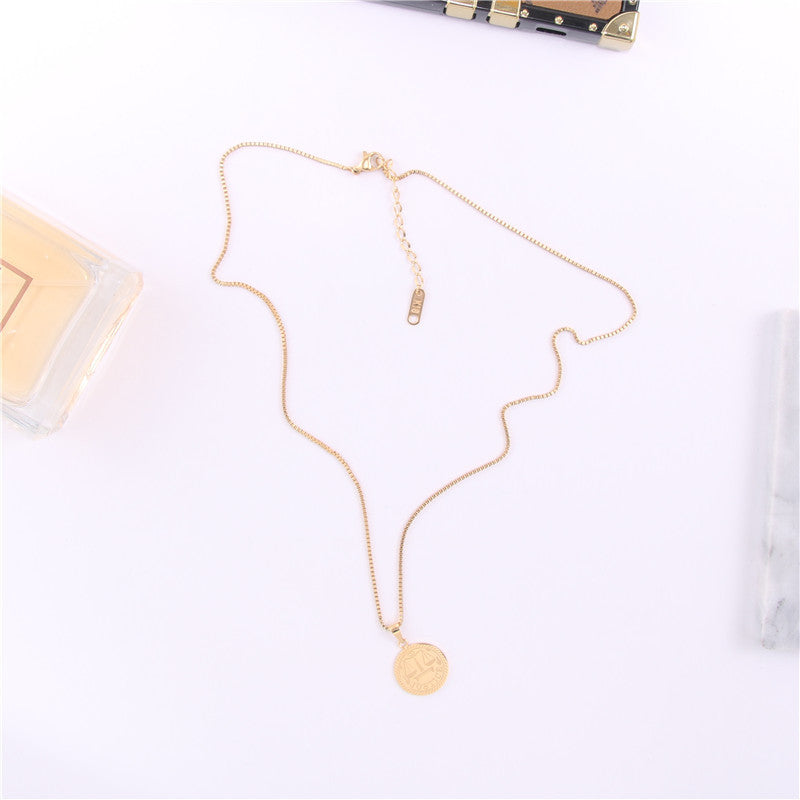 Hip hop gold necklace