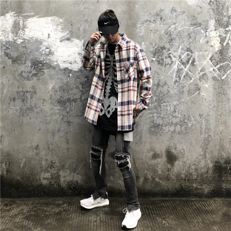 High Street Hem Plaid Shirt