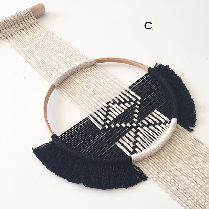 Woven circular tapestry