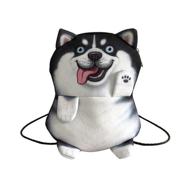 Cute cartoon 3D printing animal dog chain bag