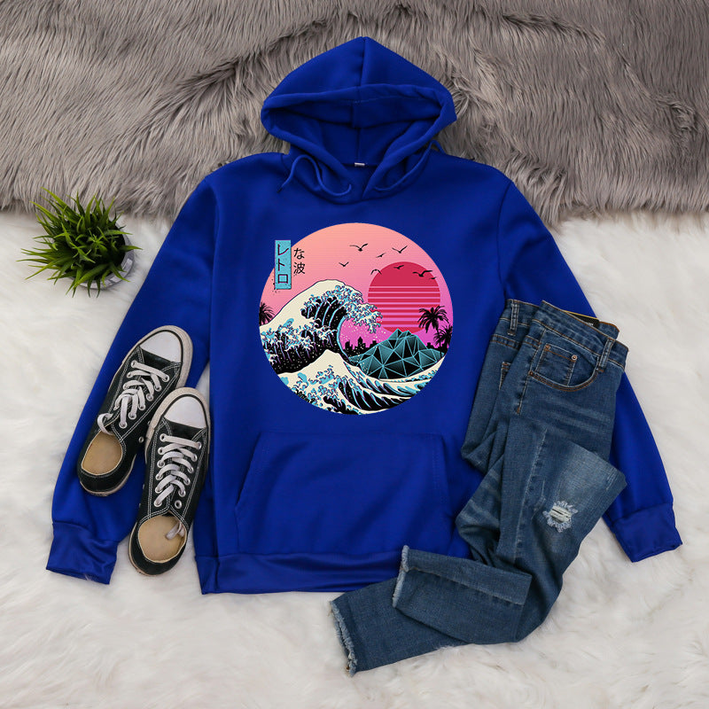 Printed hooded sweatshirt