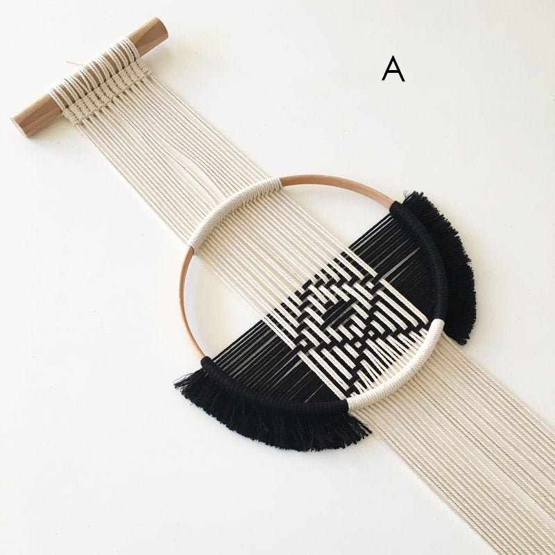 Woven circular tapestry