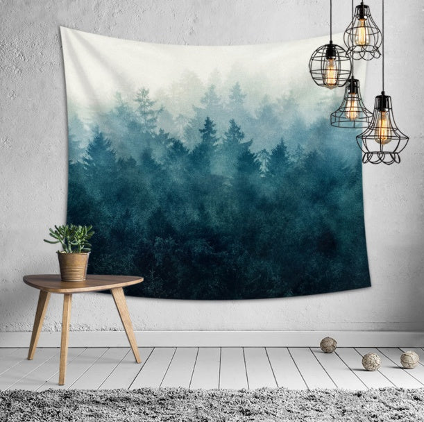 Forest print tapestry