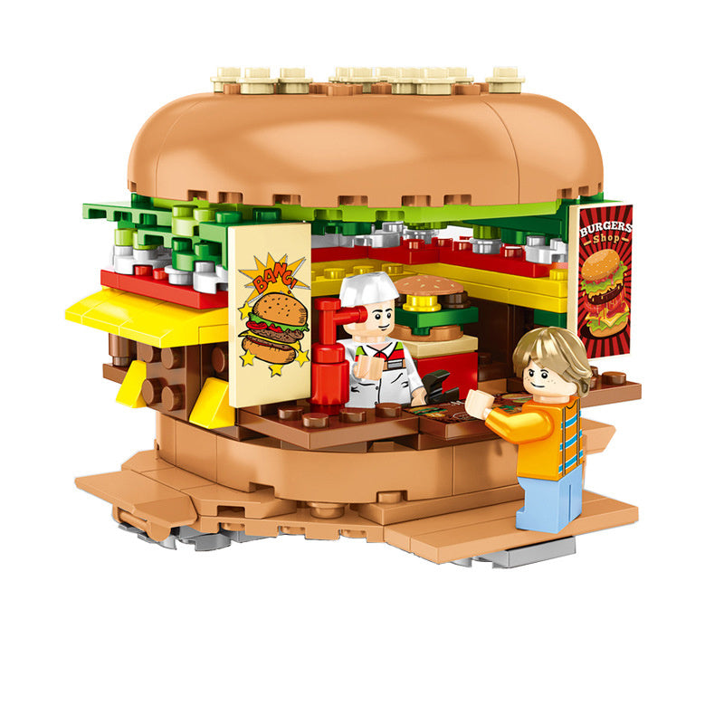 Building block street view toy