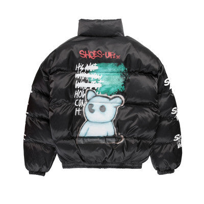 Graffiti bear printed cotton clothing men's bakery