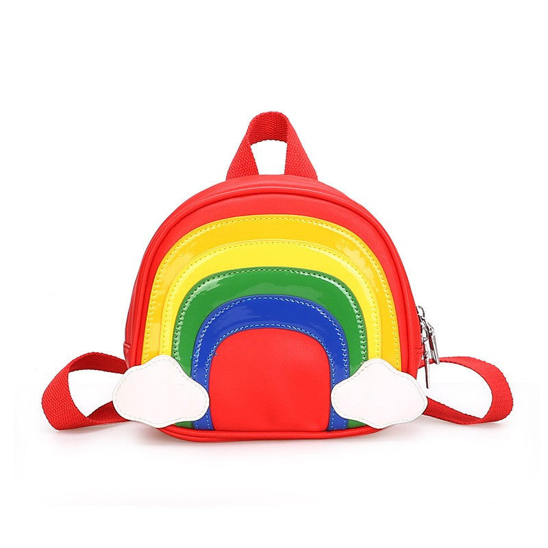 Snack Bag Fashion Pu Rainbow Trend Backpack