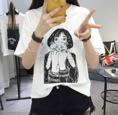 TEE SHIRT SCREAMING CAT