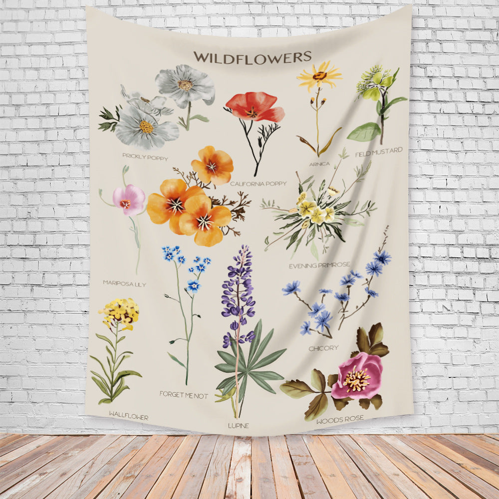 Floral Ins Wind Tapestry Home Decoration Background Cloth