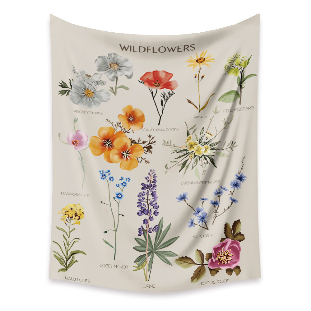 Floral Ins Wind Tapestry Home Decoration Background Cloth