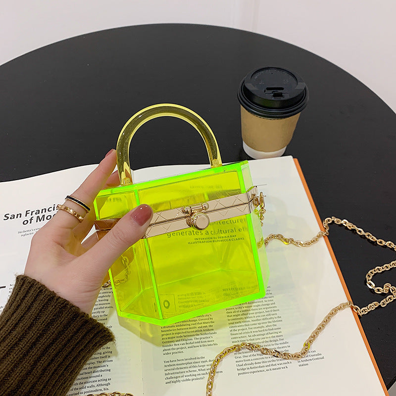 Fashion Acrylic Plastic Handbag Shoulder Messenger Bag