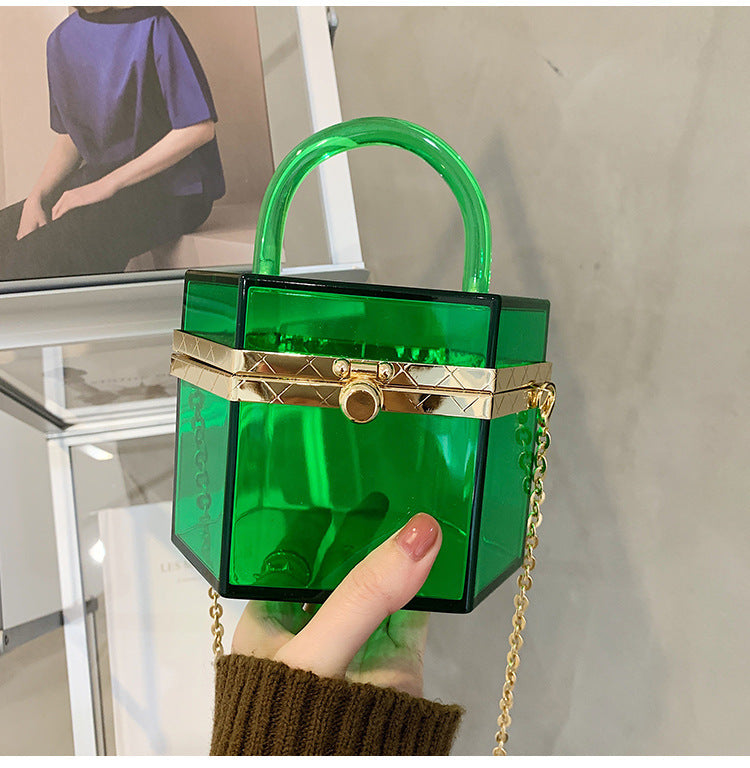 Fashion Acrylic Plastic Handbag Shoulder Messenger Bag