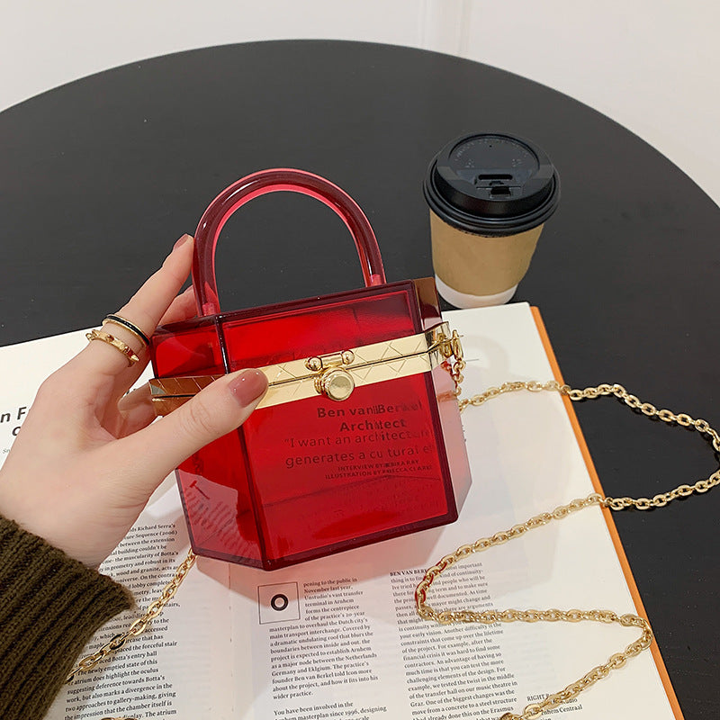 Fashion Acrylic Plastic Handbag Shoulder Messenger Bag