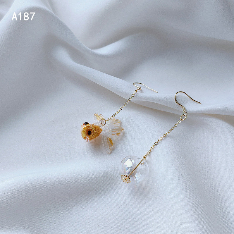 Goldfish Earrings Female Niche Japanese Earrings