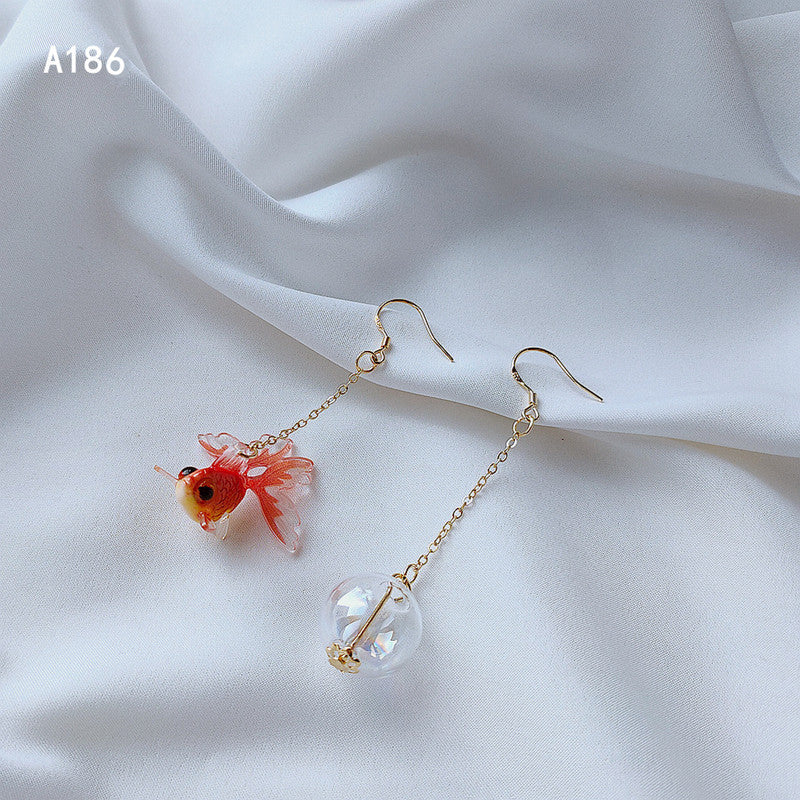 Goldfish Earrings Female Niche Japanese Earrings