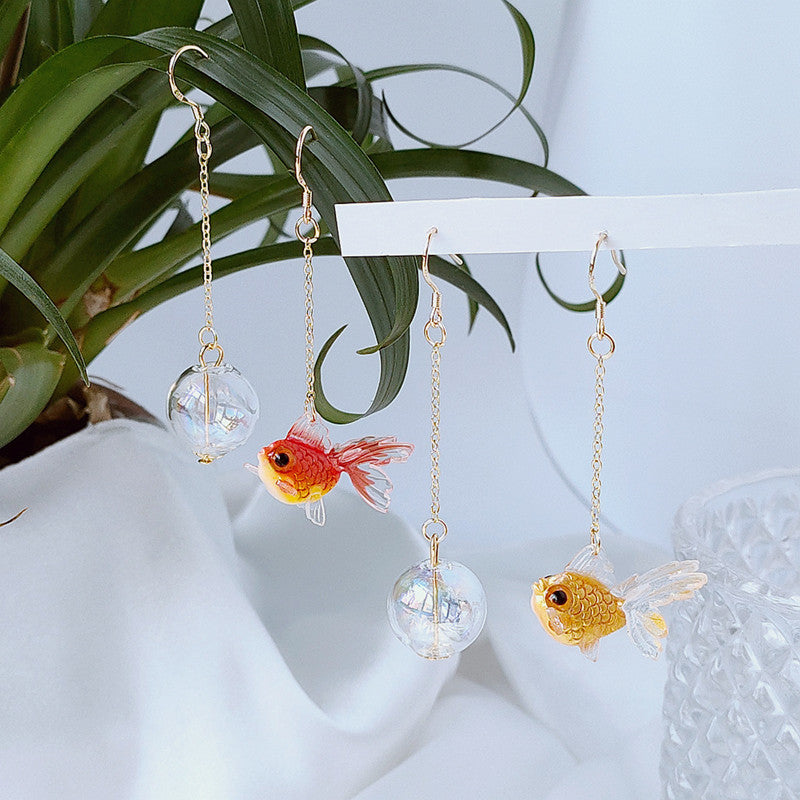 Goldfish Earrings Female Niche Japanese Earrings
