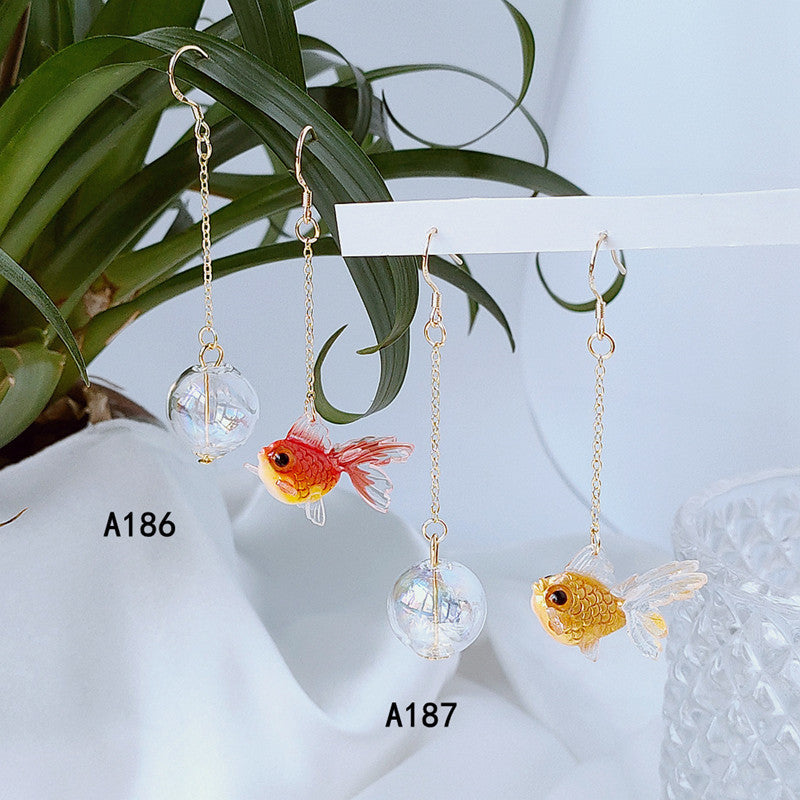 Goldfish Earrings Female Niche Japanese Earrings