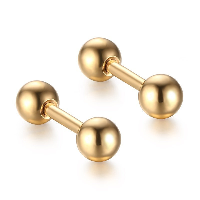 Personality Trend Earrings Titanium Steel Earrings Earrings Bone Nails Korean Earrings